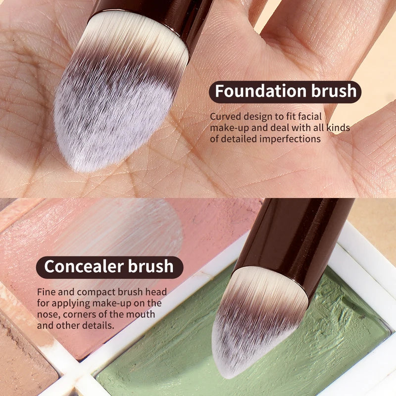 Makeup Brush Set for Foundation Concealer & Eyeshadow - Soft Synthetic Bristles