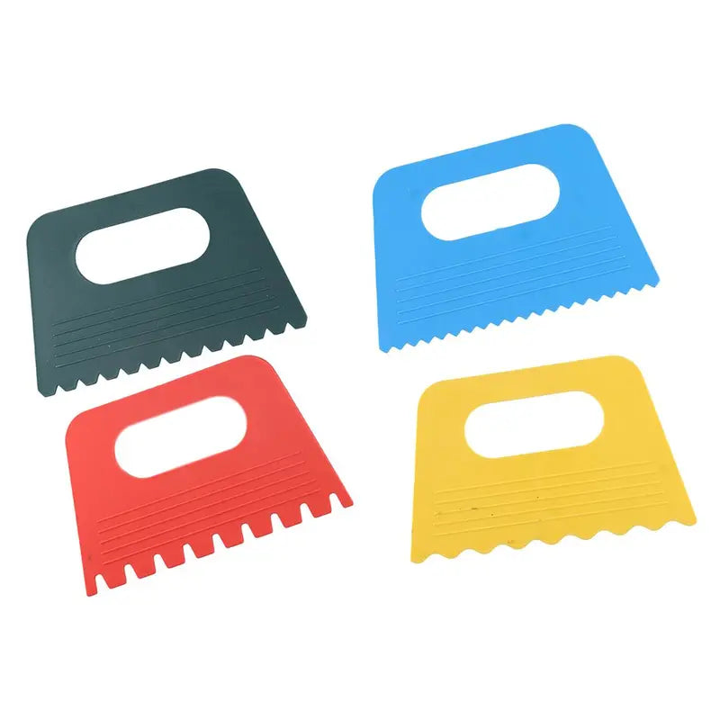 4 Pack Plastic Paint Scrapers - Multi-Purpose Sculpture and Pottery Tools