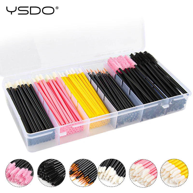 300Pcs Makeup Brush Set with Case - Eyeliner, Lip, Eyeshadow & Lash Applicators