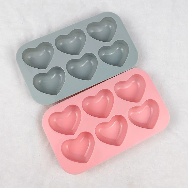 Valentine's Heart Silicone Baking Mold - Multi-Color Love Chocolate Candy Biscuit Ice