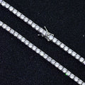 Unisex Hip Hop Tennis Bracelet Iced Out CZ Diamond Chain Gold Silver Jewelry