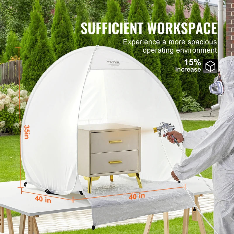 Portable Spray Paint Shelter 40x35x40 Inch Pop-Up Tent with Ventilation Window