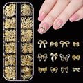 24-Piece Y2K Millennial Nail Art Decoration Set with Rhinestones Pearls & Charms