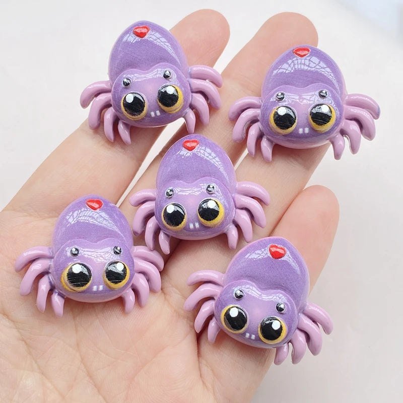 8Pcs Kawaii Halloween Cartoon Resin Flat Back Scrapbooking Jewelry Craft Decorations