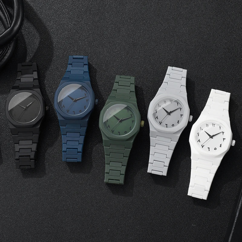 Men's Fashion Quartz Sport Watch - Casual Analog Plastic Strap