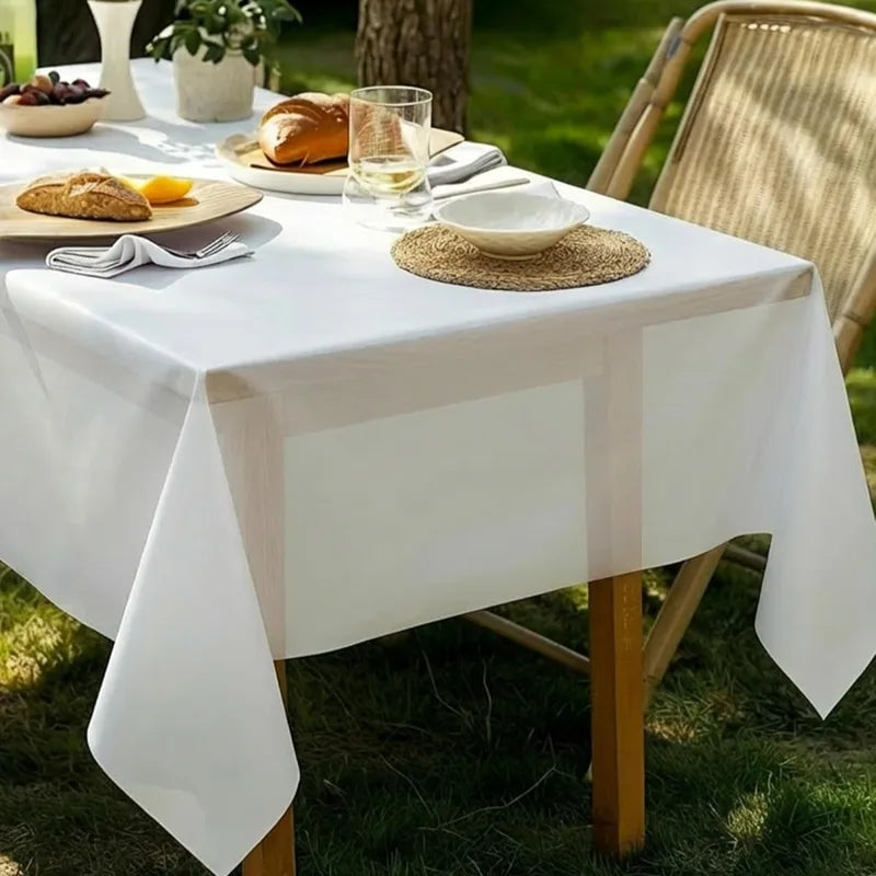 Disposable Plastic Rectangle Table Covers for Parties and Events, 10/5/2 Pack