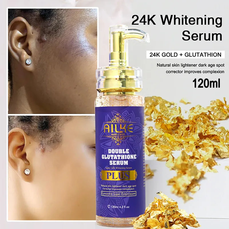 Glutathione Skin Care Set with Lightening Lotion and Moisturizer for Men and Women