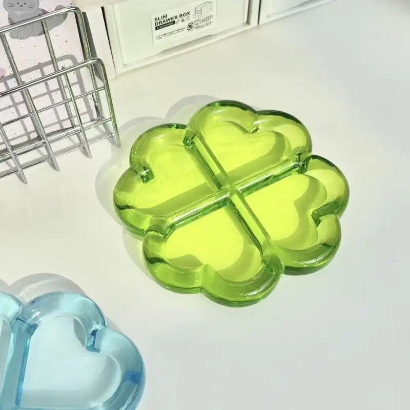 Cute Japanese Storage Box with Four-Leaf Clover Design - Lucky Ins Decor