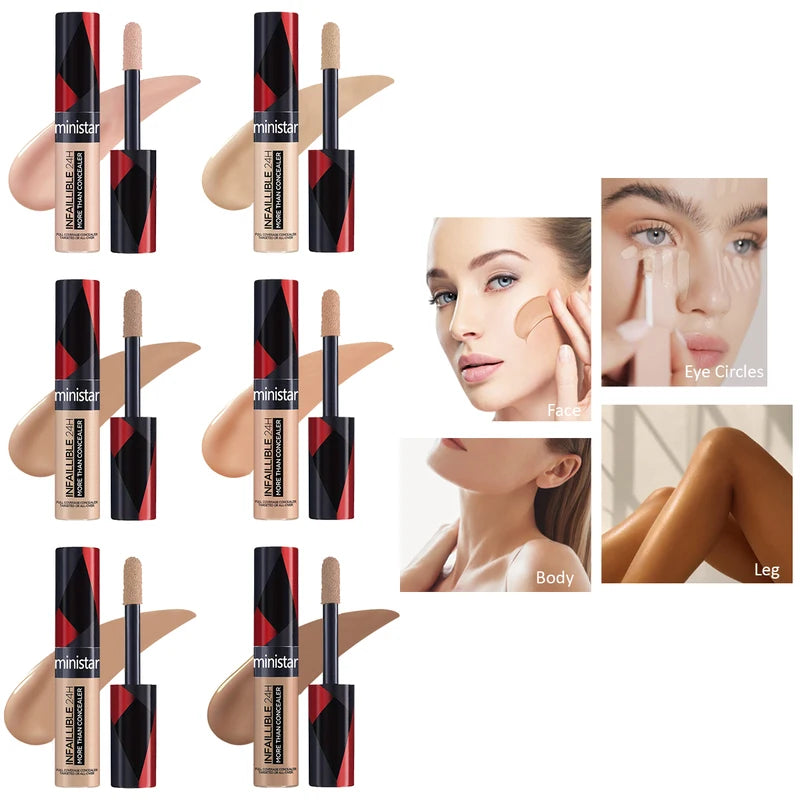 Full Coverage Waterproof Concealer - Sweat & Stain Resistant Skin Makeup