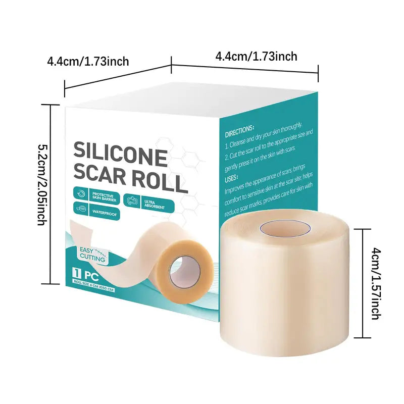 Silicone Scar Patch Roll for Wound & Burn Care Self-Adhesive Hydrocolloid Bandages