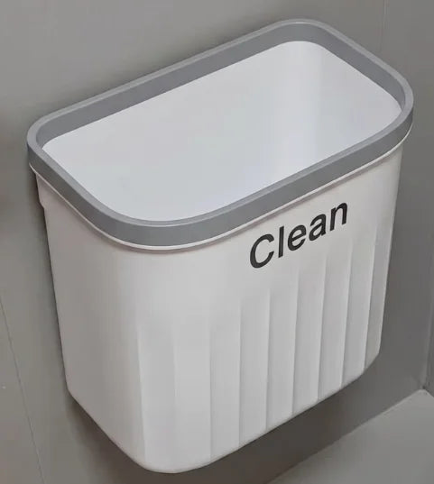 8.5L Wall-Mounted Hanging Garbage Bin with Sealing Lid - Space Saving Trash Can