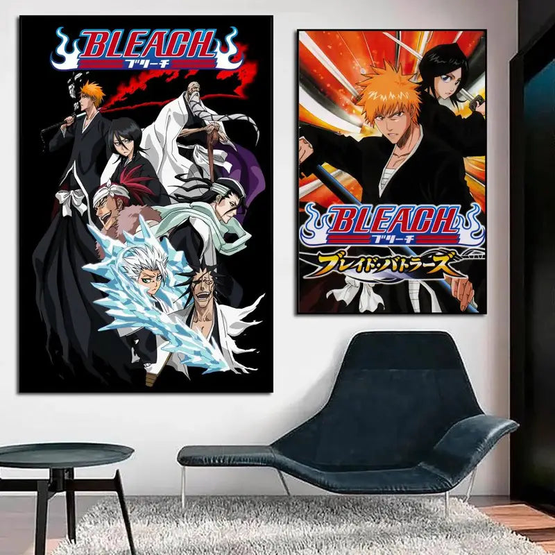 Anime B-Bleach Wall Art Poster for Home Decor - Minimalist Canvas Print