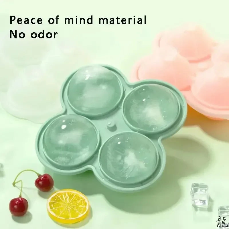 Large Silicone Ice Cube Tray - Easy-Release, Leakproof for Whiskey and Cocktails