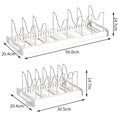 Expandable Pot Organizer with 7 Adjustable Compartments Kitchen Storage Rack