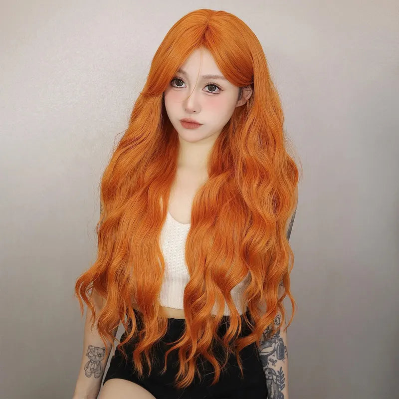 Long Water Wave Synthetic Wigs for Women - Wavy Natural Hair - Heat Resistant & Cosplay