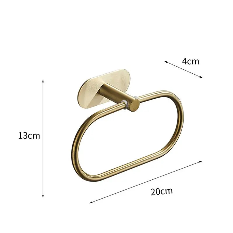 Self-Adhesive Stainless Steel Towel Holder for Bathroom & Kitchen - No Drilling