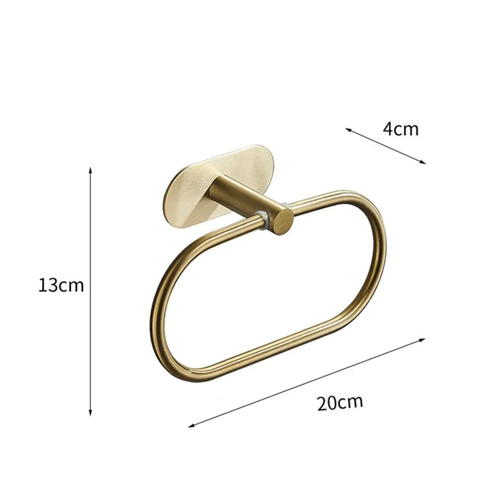 Self-Adhesive Stainless Steel Towel Holder for Bathroom & Kitchen - No Drilling
