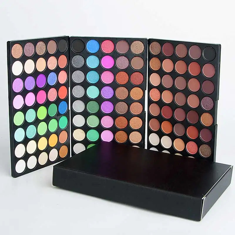 120 Color Eyeshadow Palette - 3-in-1 Matte Shimmer Waterproof Long Lasting Makeup