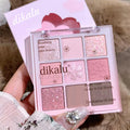 Pink & Brown Eyeshadow Palette with Glitter & Matte Finishes - Long Lasting Makeup