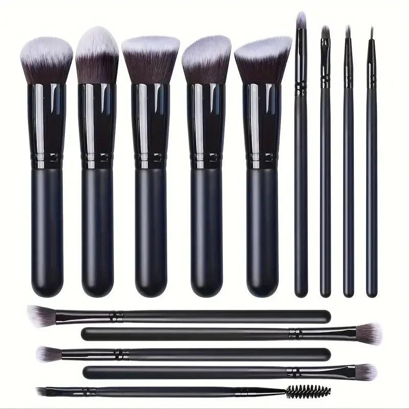 Professional Makeup Brush Set 14-16PCS Premium Synthetic Beauty Tools for Face & Eyes