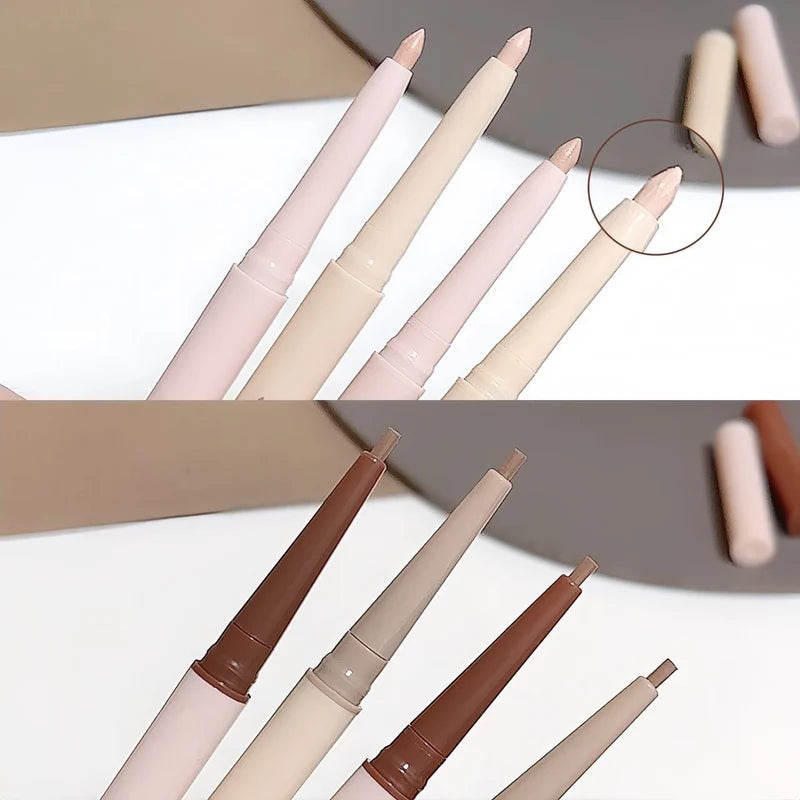 Double Head Eyeliner Pen Waterproof Natural Makeup 2-in-1 Brightening & Bronzers