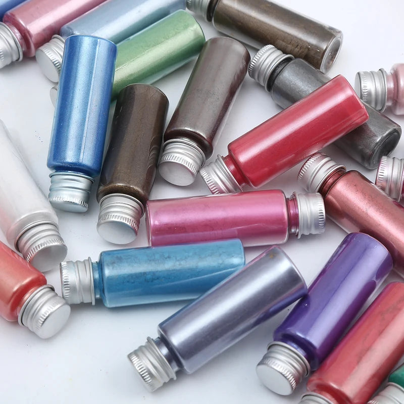 Colorful Pearl Mica Powder for Nails, Soap, Resin, Makeup & Car Paints - 126 Colors