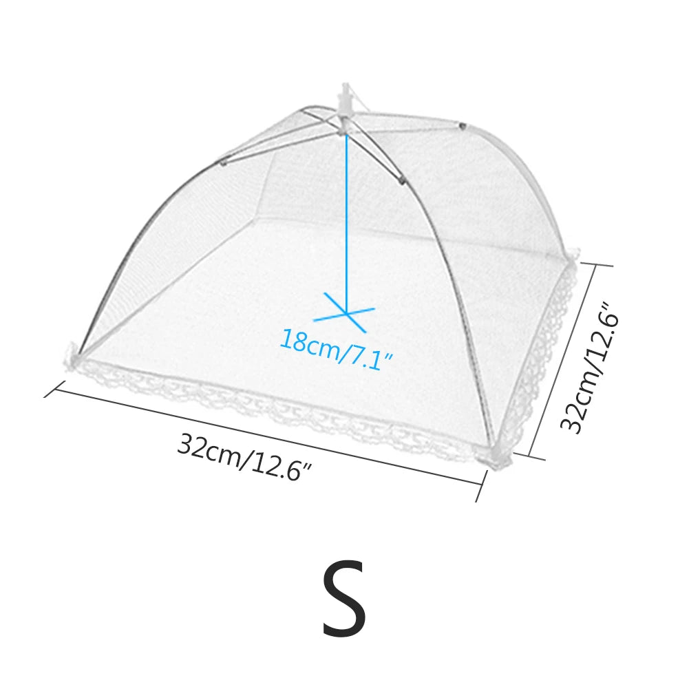 Foldable Mesh Food Cover Tent for Outdoor & Indoor Food Protection - Reusable Mosquito & Fly Barrier
