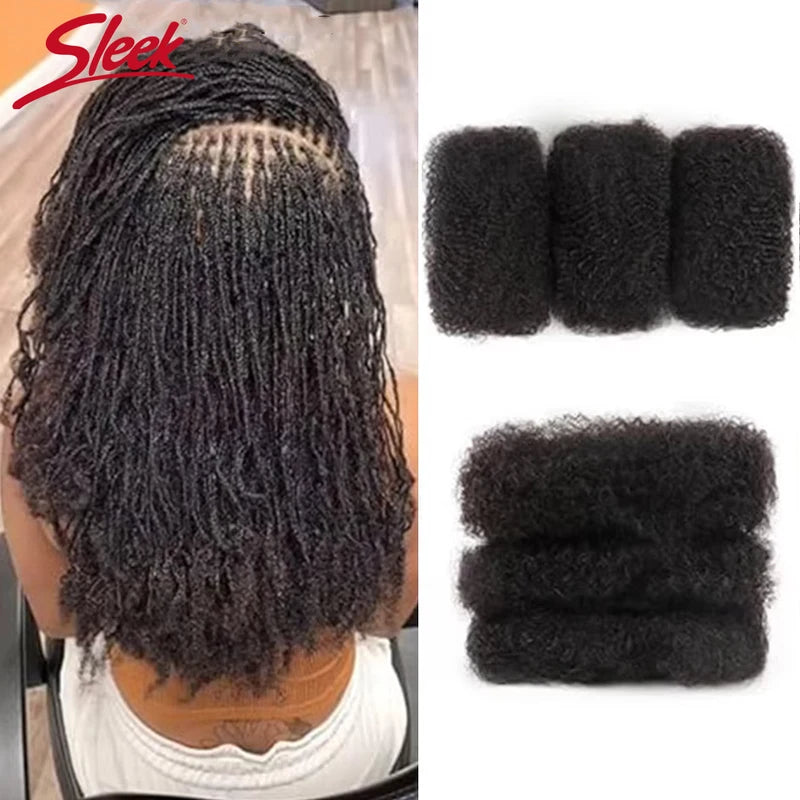 Natural Afro Kinky Hair Bulk for Braiding, Dreadlocks & Extensions