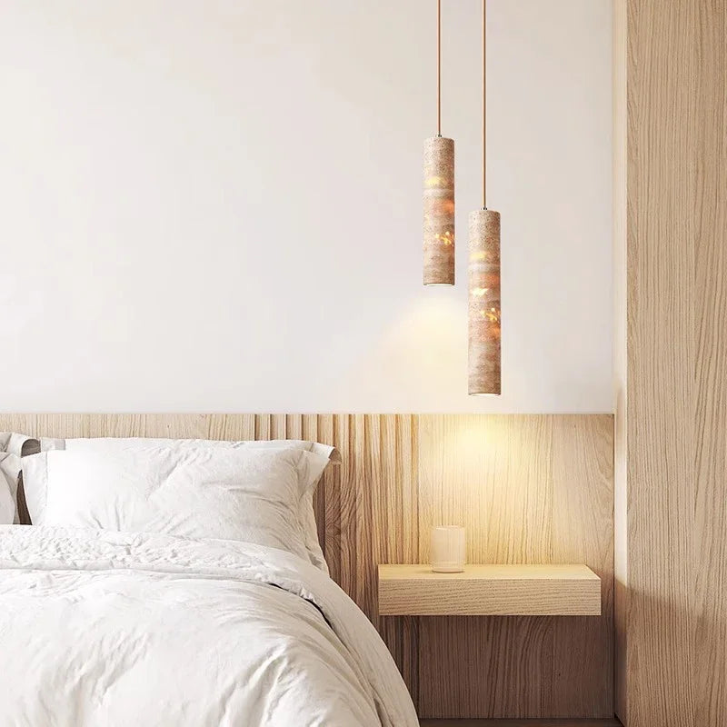 Marble LED Pendant Light Fixture for Kitchen & Restaurant - Luxury Strip Chandelier
