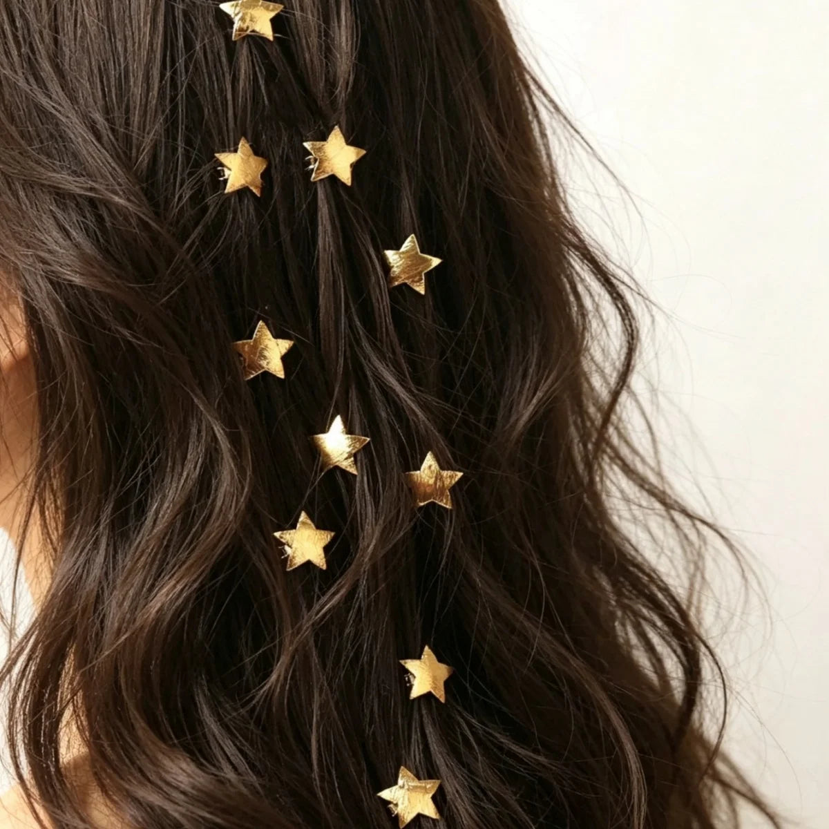 Bohemian Gold and Silver Star Hairpins 10-Piece Hair Accessories Set