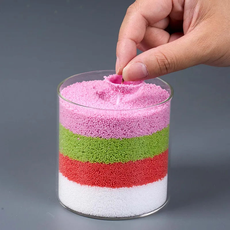 Colorful Sand Wax Candle Making Supplies 100g DIY Scented Candle Kit