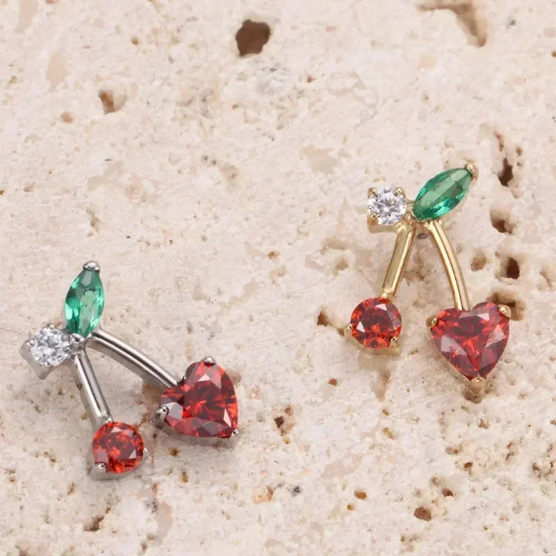 Titanium Lab Piercing Earrings Heart CZ 16G 18G Labret Ear Helix Body Jewelry