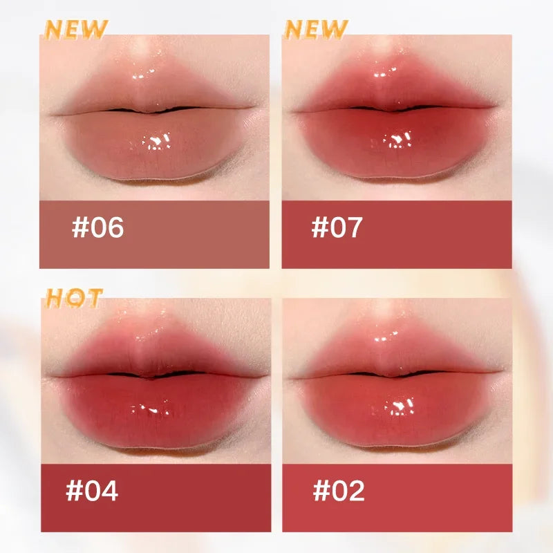 Vegan Lip Gloss with Lip Plumper & Hydrating Vitamin Formula - Clear & Colorful Variants