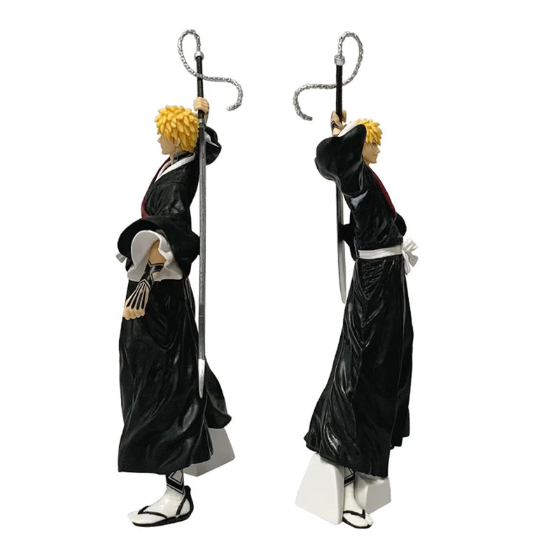 Anime Bleach Action Figures - Kuchiki Byakuya & Kurosaki Ichigo PVC Model Set