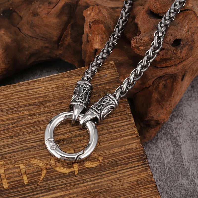 Men's Minimalist Dragon Bone Chain Necklace - Durable Snake Weaving Pendant