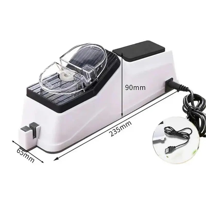 USB Electric Knife Sharpener - Fast Automatic Kitchen & Scissor Sharpening Tool