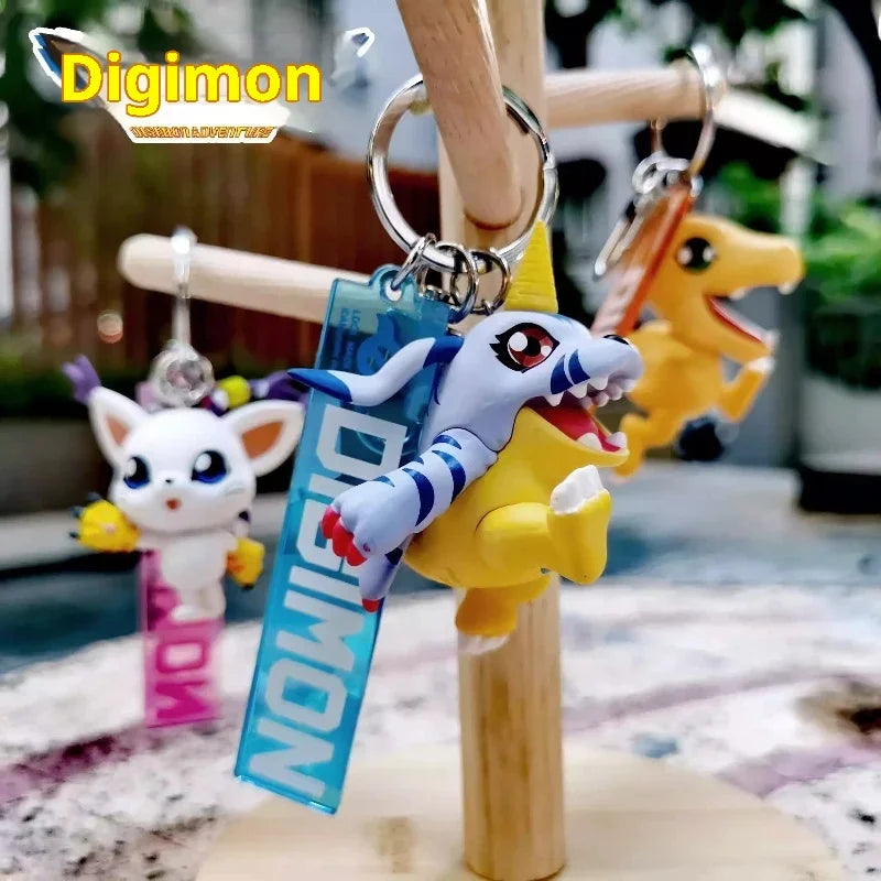 Anime Action Figures - Digimon Adventure Agumon Gabumon Cartoon Character Key Chain Set