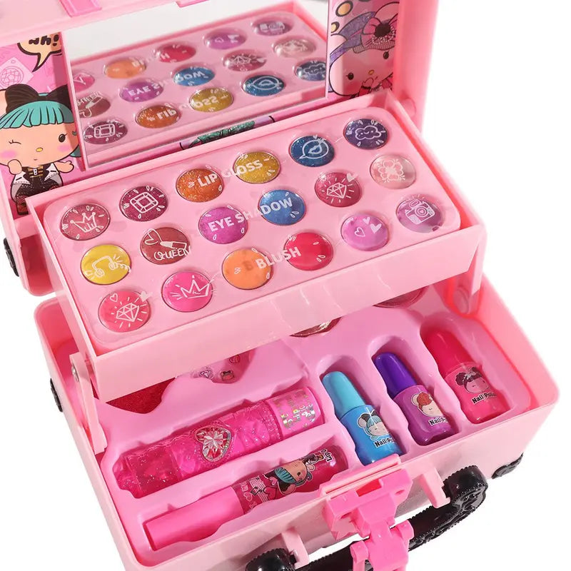 Children's Makeup Set with Lipstick and Eyeshadow - Safe Non-Toxic Cosmetic Toy for Girls