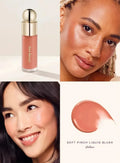 Silky Touch Highlighter & Liquid Blush Palette - Long-Lasting Oil Control Makeup