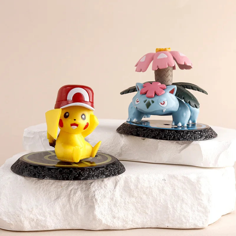 Pokemon Action Figures Set - Pikachu Charizard Blastoise Squirtle Bulbasaur, 6-7cm Collectible Toys