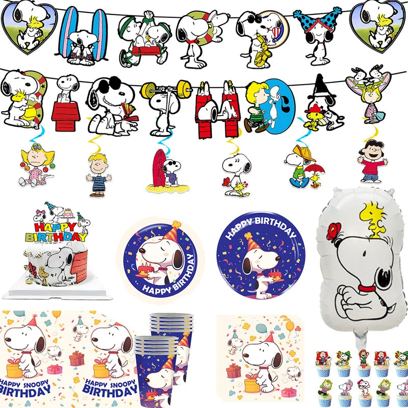 Party Decorations Set for Birthdays and Events – Includes Plates, Banners, Cake Toppers & More