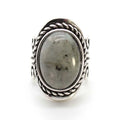 Vintage Adjustable Gemstone Ring for Men & Women - Rose Quartz, Amethyst, Onyx, Agate Jewelry