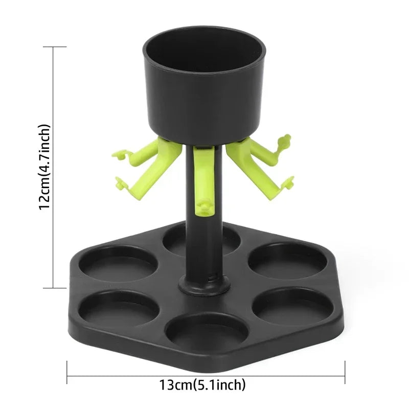 6 Shot Glass Dispenser for Liquor and Party Games - Bar Accessories