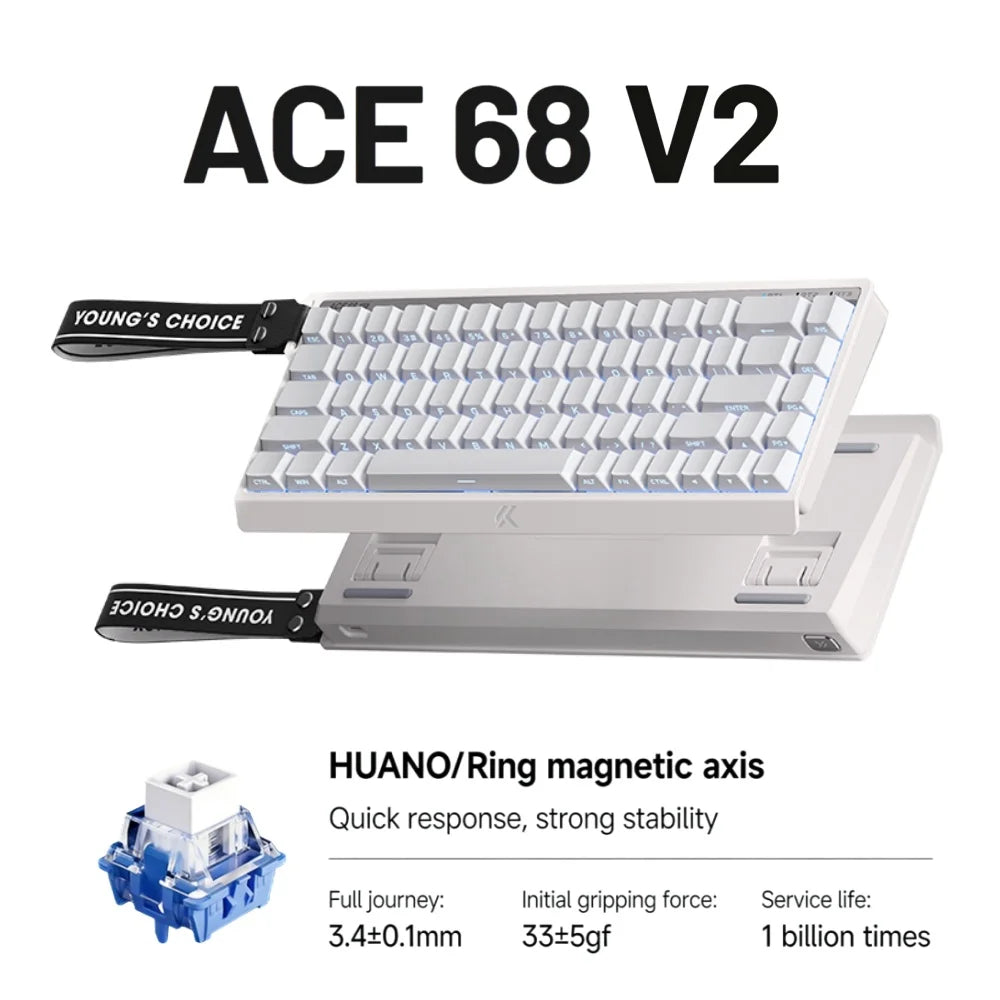 Gaming Keyboard RGB Mechanical Wired 0.001mm Ultralow Latency 8KHz Polling Rate