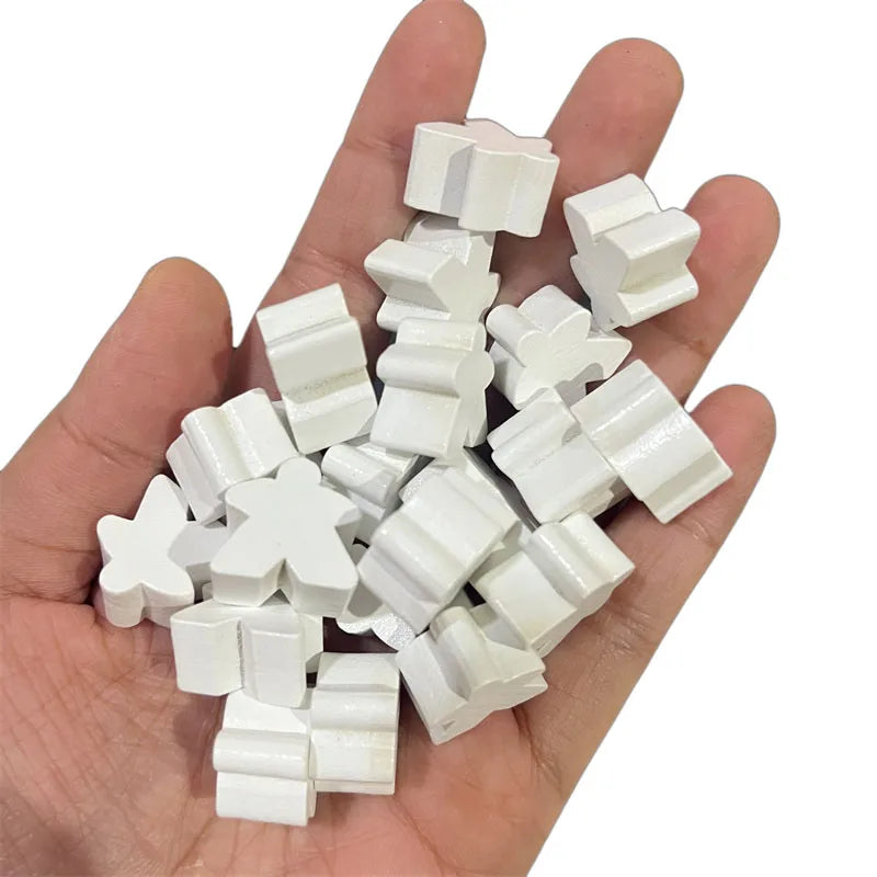 Wooden Meeples Board Game Pieces Set - 14 Colors, 16mm Replacement Pawns