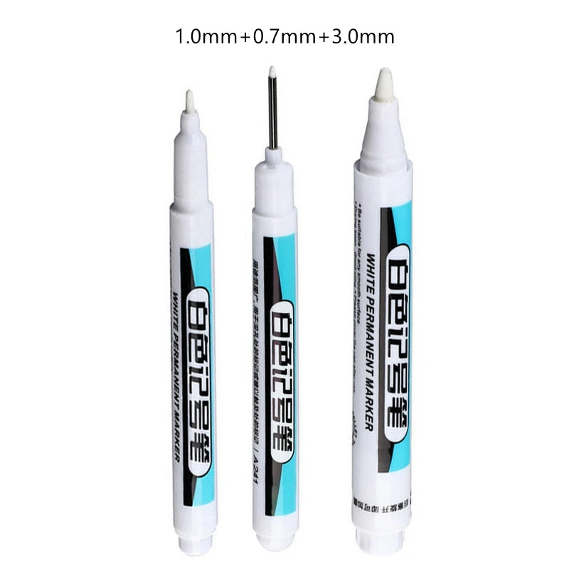 Waterproof White Paint Marker Pen Set for Deep Holes, Metal, Wood, Glass, Tiles