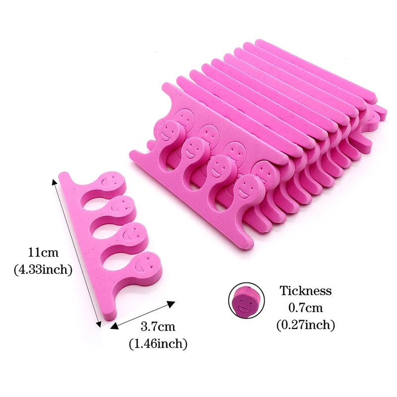 50/100Pcs Nail Art Toe Separator Set Soft Sponge Pedicure Tool for Manicure & Foot Care