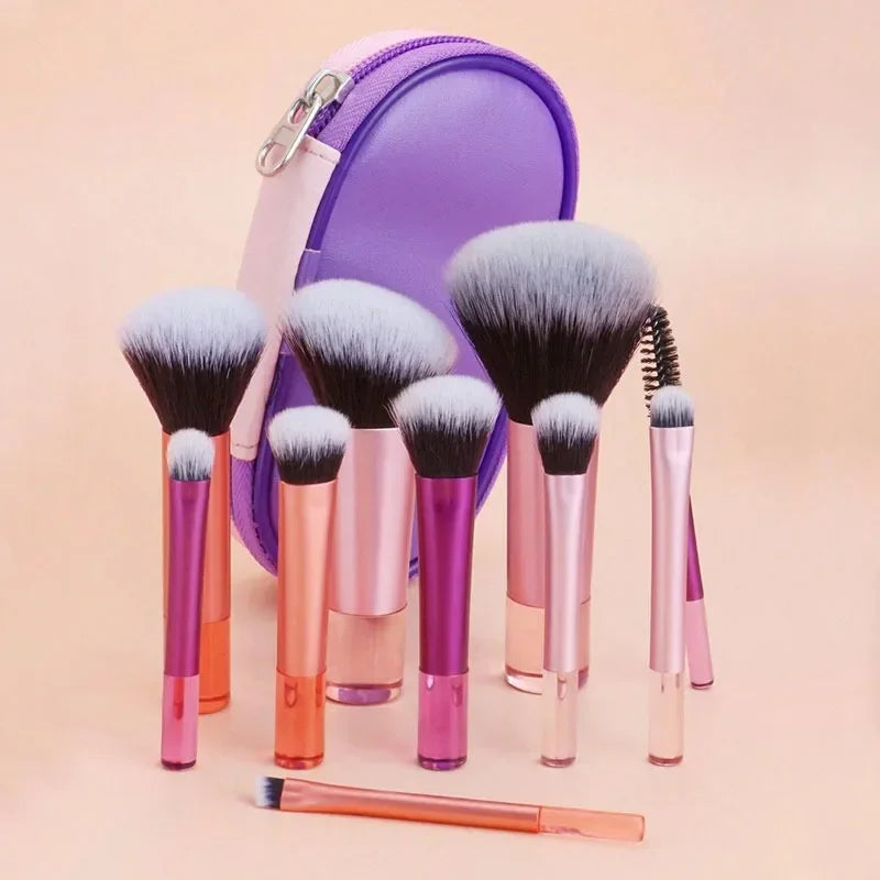 Makeup Brush Set 10 Pieces Soft Fluffy Professional Cosmetic Brushes for Face & Eyes