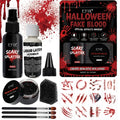 Halloween Special Effects Makeup Kit with Blood Spray & 3D Wound Stickers