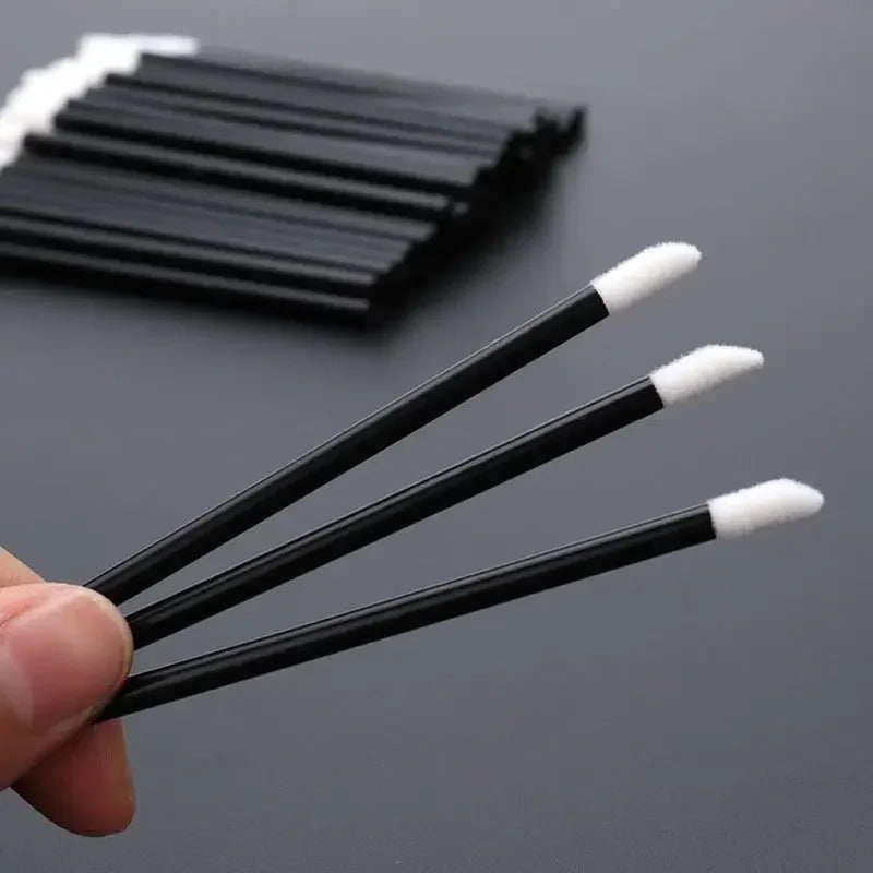 Disposable Lip & Eyelash Makeup Brush Set - Microbrush Applicators, 50 Pieces